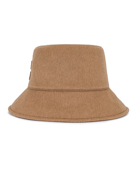 Miu Miu Cappelli Bucket Hat in Cammello .